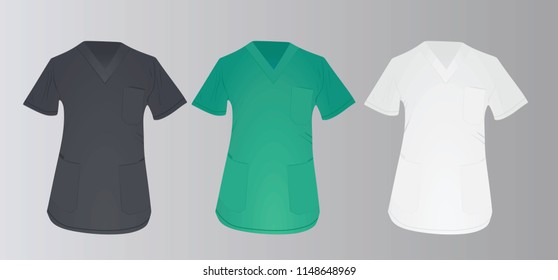 Medical uniform shirt. vector illustration