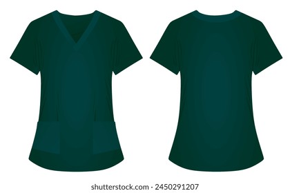 Medical uniform shirt. vector illustration