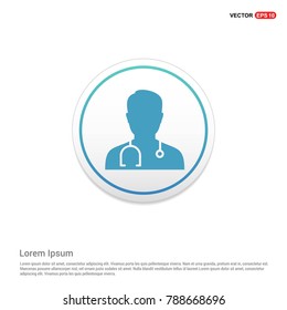 Medical user icon. Background icon template