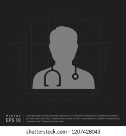 Medical user icon. - Black Creative Background - Free vector icon