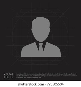 Medical user icon. Black Creative Background