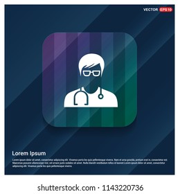 Medical user icon. - Free vector icon