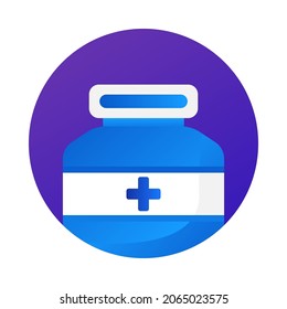 Medical vaccine health vector. Health object icon