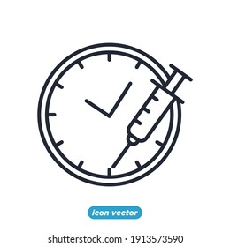Medical Vaccine icon. Medical Syringe symbol template for graphic and web design collection logo vector illustration