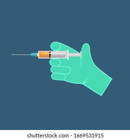 Medical Vaccine injection clipart vector