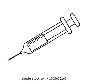 Medical vaccine injection illustration design 