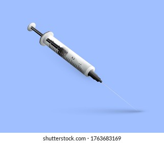 Medical vaccine injection illustration design 