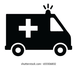 Medical Van, Icon, Symbol, Vector, Illustration, Wallpaper, Background, Isolated