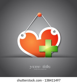 medical vector background with heart