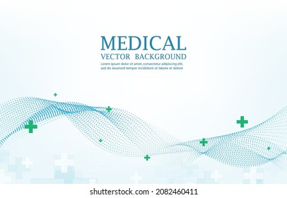 Medical vector background smooth line pattern