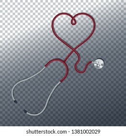Medical vector background with stethoscope.  