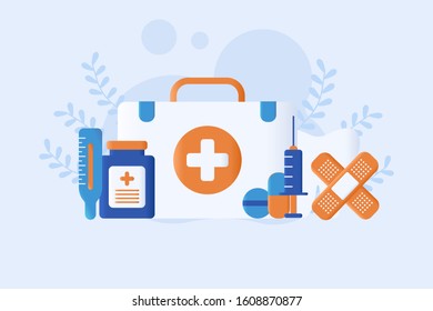 medical vector concept illustration flat design