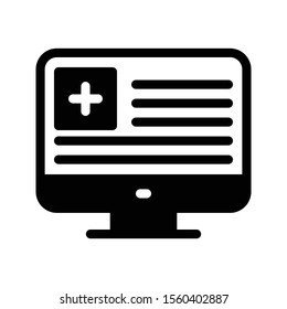 medical vector glyph flat icon 