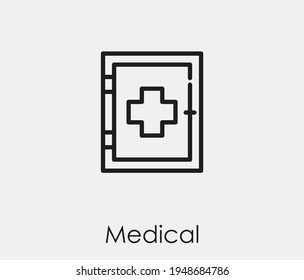 Medical vector icon. Editable stroke. Symbol in Line Art Style for Design, Presentation, Website or Apps Elements, Logo. Pixel vector graphics - Vector