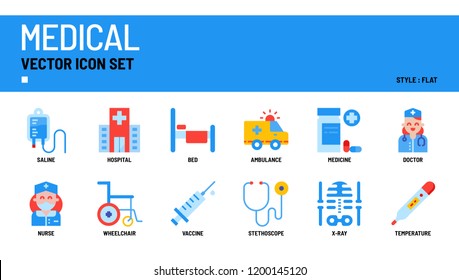 Medical vector icon set.