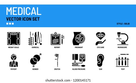 Medical vector icon set.