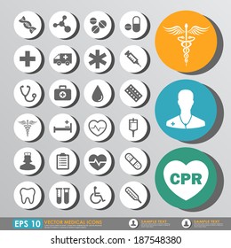 Medical vector icon set