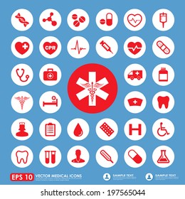 Medical vector icon set