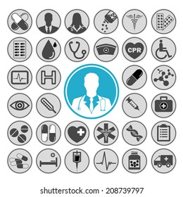 Medical vector icon set