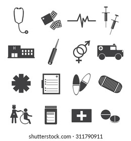 Medical vector icon set