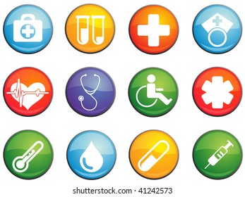 medical vector icon set