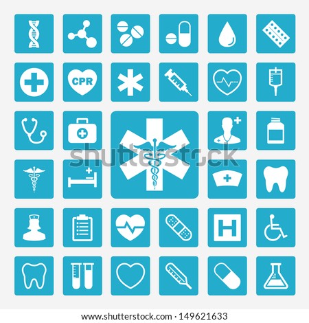 Medical vector icon set