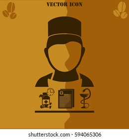 Medical vector icon Set. vector  icon. Coffee symbol background.