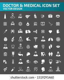 Medical vector icon set design