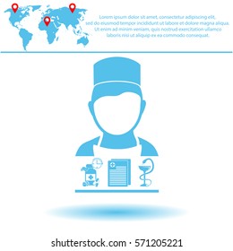 Medical vector icon. Set.  icon. Vector design.