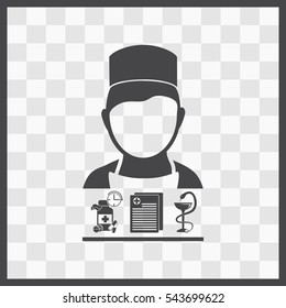 Medical vector icon. Set. vector icon. Isolated illustration. Business picture.