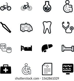 medical vector icon set such as: hotel, beaker, information, mattress, pressure, oral, remote, development, screen, measure, case, airport, flask, liquid, stethoscope, company, root, rescue, tooth