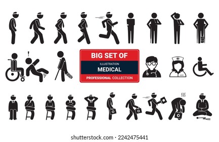 Iconos de vectores médicos, ilustraciones 3d