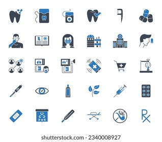 Medical Vector Icons Set. Glyph Icons, Sign and Symbols in Solid Design. Medicine, Health Care and Coronavirus COVID 19 pandemic. Mobile Concepts and Web Apps. Modern Infographic Logo and Pictogram