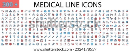 Medical Vector Icons Set. Line Icons, Sign and Symbols. Medicine, Health Care, Internal Organs, Drugs, Symptoms, Dental and Fly. Mobile Concepts and Web Apps. Modern Infographic Logo and Pictogram
