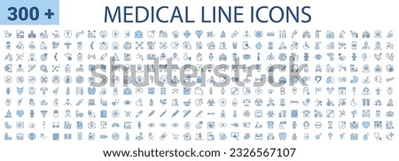 Medical Vector Icons Set. Line Icons, Sign and Symbols. Medicine, Health Care, Internal Organs, Drugs, Symptoms, Dental and Fly. Mobile Concepts and Web Apps. Modern Infographic Logo and Pictogram