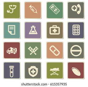 medical vector icons for user interface design