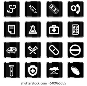 medical vector icons for user interface design