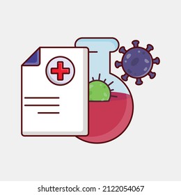 medical Vector illustration on a transparent background. Premium quality symmbols. Vector line flat icons for concept and graphic design. 