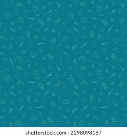 Ilustración vectorial médica. Fondo de patrón sin costura médica.