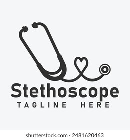 Vektorgrafik-Logo Design und Stethoskop-Logo
