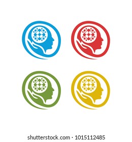 medical vector logo for head specialist