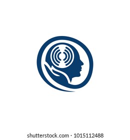 medical vector logo for head specialist