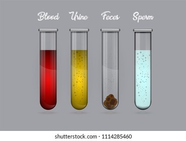 medical vector test tubes on a background