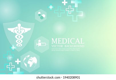 fondo de pantalla del vector médico.fondo azul médico moderno
