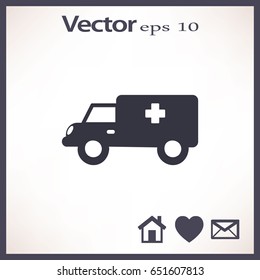 Medical vehicle. Icon.