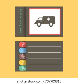 Medical vehicle. Icon.