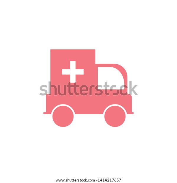 Medical vehicle, van isolated on white background\
EPS Vector