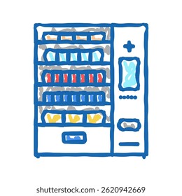 medical vending machine doodle icon sketch vector. medical vending machine sign. isolated symbol illustration