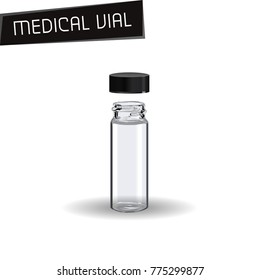 Medical Vial. Vector Illustration.