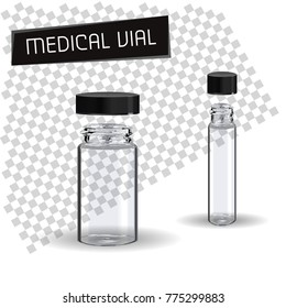 Medical Vial. Vector Illustration.